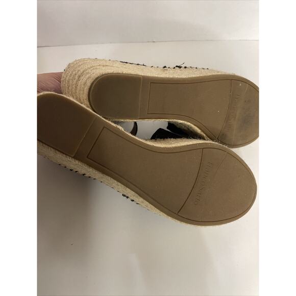 Franco Sarto Takara Espadrille Wedge Sandal Black Size 9.5 M - Picture 8 of 10